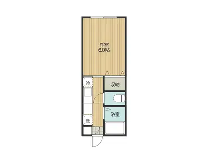 メゾンシェール(1K/1階)の間取り写真