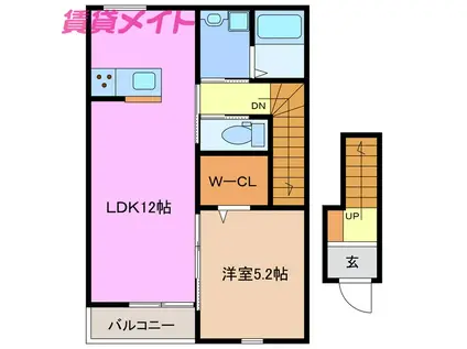 S・HILLS(1LDK/2階)の間取り写真