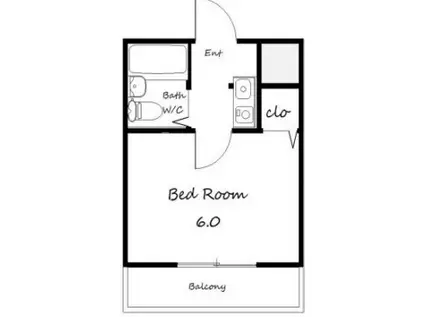 デュランタ(1K/3階)の間取り写真