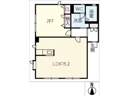 第7メゾン勝沼(1LDK/1階)の間取り写真