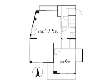 グランデハイツ(1LDK/3階)の間取り写真
