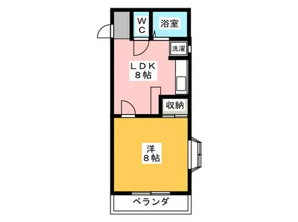 プレミールI(1LDK/3階)の間取り写真