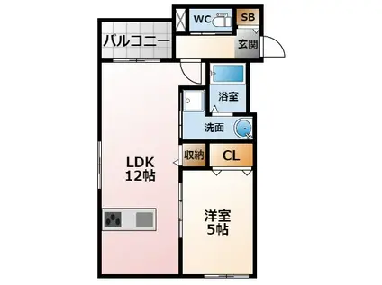 ソフィア ラフィーネ(1LDK/3階)の間取り写真