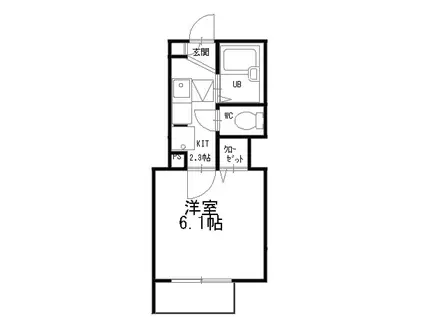 セレ西馬込(1K/3階)の間取り写真