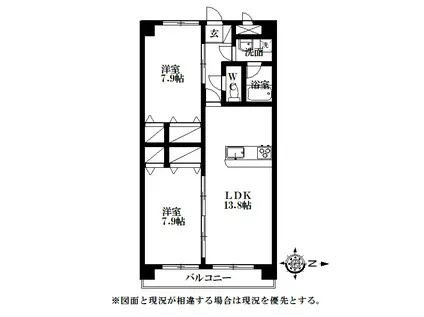 リゾートM・シュルプリーズ(2LDK/3階)の間取り写真