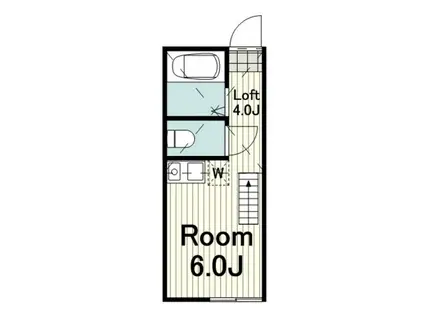 ラ・トゥール横濱小机(ワンルーム/1階)の間取り写真