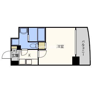 セレニテ難波西(1K/9階)の間取り写真