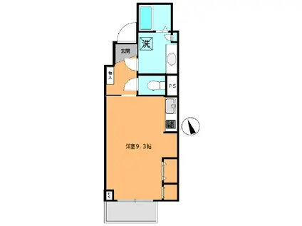 CASA MONTE(ワンルーム/3階)の間取り写真