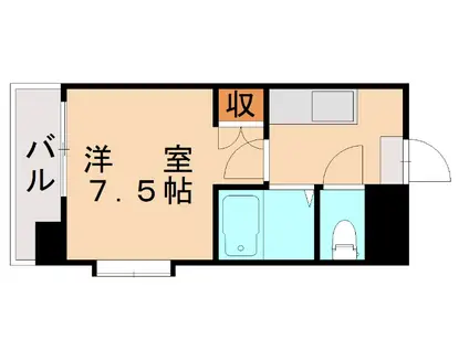 ユースハイツMD(1K/3階)の間取り写真