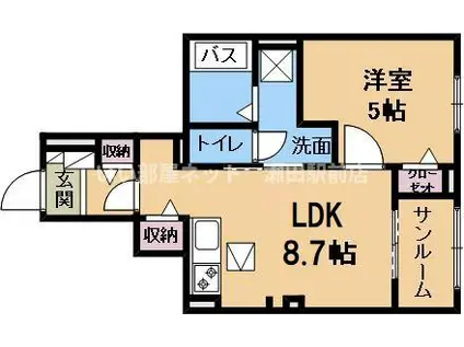 グラン・アルベージュ(1LDK/1階)の間取り写真
