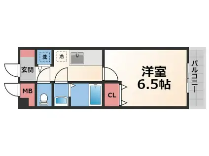 リバーサイド金岡五番館(1K/5階)の間取り写真