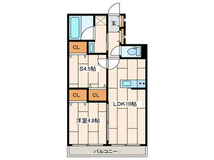さくら十番館(1SLDK/2階)の間取り写真