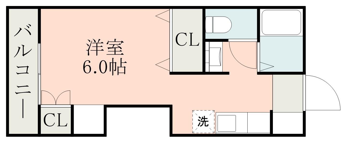 城西ロイヤルハイム(1K/2階)の間取り写真