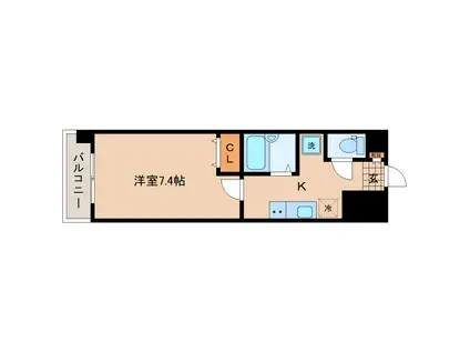 サンヴァーリオ新田駅前II(1K/6階)の間取り写真