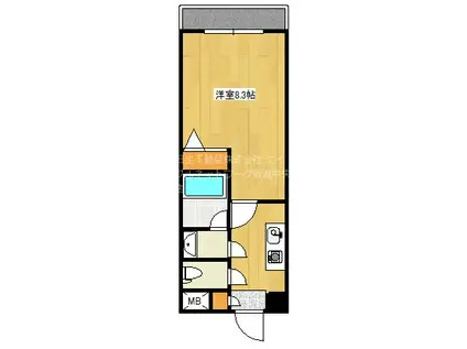 BUENA川端町4丁目壱番館(1K/6階)の間取り写真