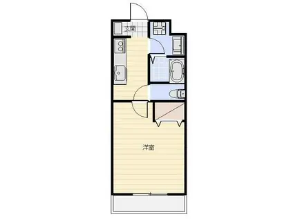 カモミールガーデン(1K/4階)の間取り写真