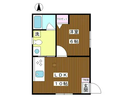 マルタメゾン(1LDK/2階)の間取り写真