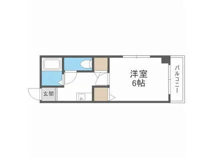 アドラブール西大阪(1K/5階)の間取り写真