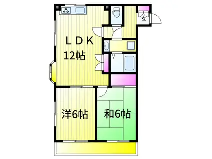 モリゼンマンション(2LDK/4階)の間取り写真
