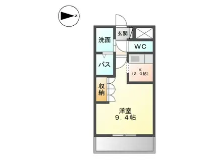 ル・フレーズ(1K/1階)の間取り写真