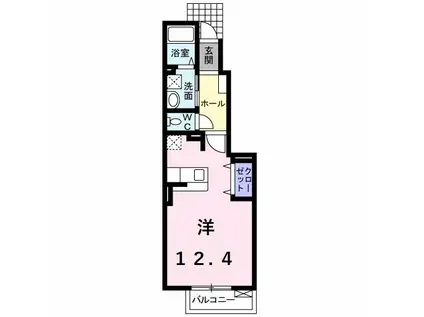 クロスロード153(ワンルーム/1階)の間取り写真