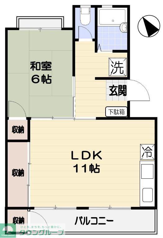 アベニュー原宿(1LDK/1階)の間取り写真