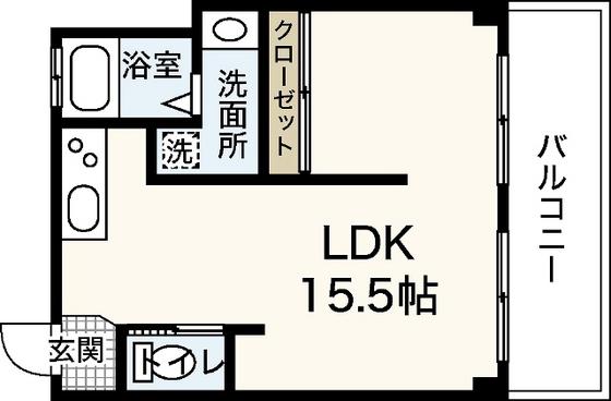 第1渡部ビル(ワンルーム/3階)の間取り写真