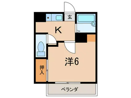 リッツメイト(1K/3階)の間取り写真