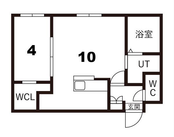 LUXIA NANGO(1LDK/4階)の間取り写真