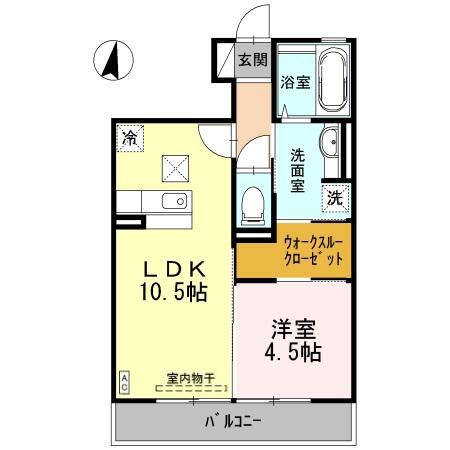 第3グレイスヨシハラ(1LDK/1階)の間取り写真