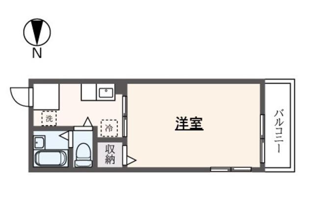 シティハイム欅(1K/2階)の間取り写真