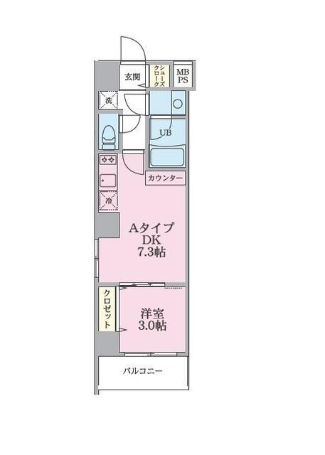TASK YAMATE(1DK/5階)の間取り写真