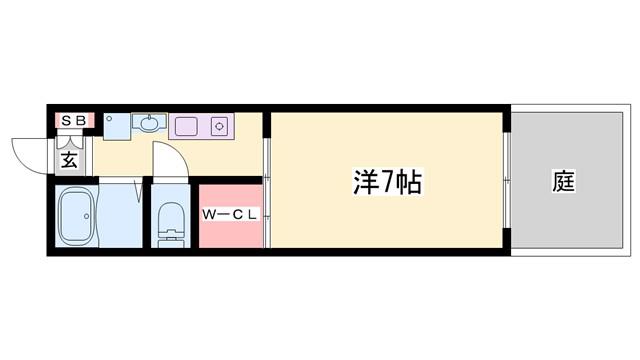 FLAT大村II(1K/1階)の間取り写真