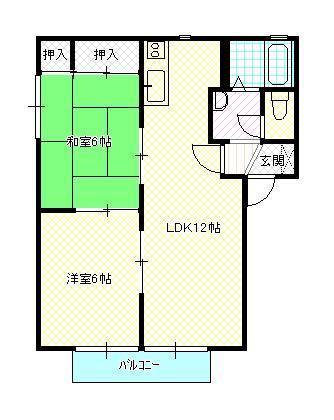 マブールB(2LDK/2階)の間取り写真