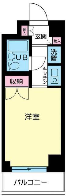 ペガサスマンション目白(1K/6階)の間取り写真