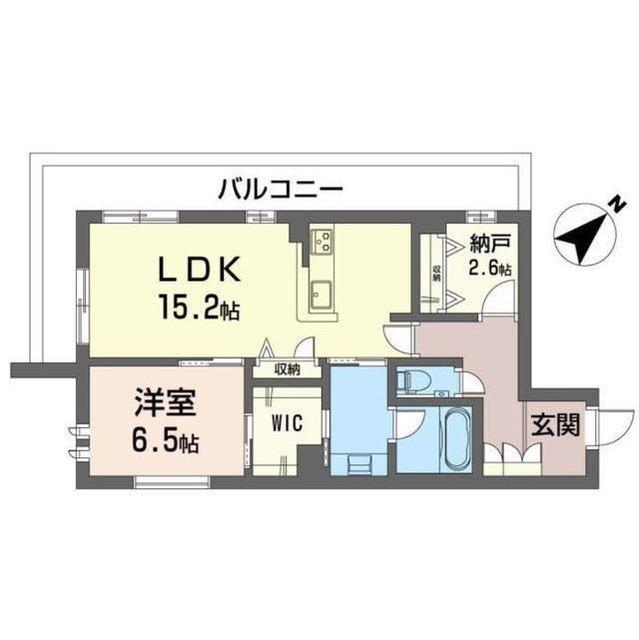 アジュールモア長津田(1LDK/2階)の間取り写真