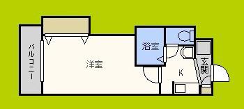 Mプラザ長堀(1K/9階)の間取り写真