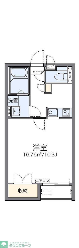 レオネクストアナスタシア(1K/2階)の間取り写真