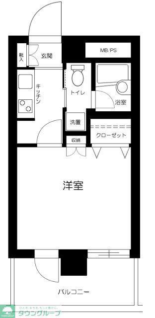 ディム錦糸町(1K/5階)の間取り写真