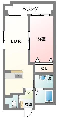 沖縄都市モノレール 古島駅 徒歩31分 3階建 築20年(1LDK/2階)の間取り写真