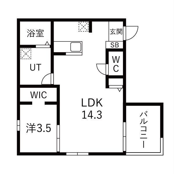 TOYODA FIKA(1LDK/3階)の間取り写真