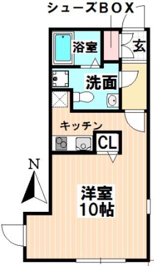 BRANCHE桜山(ワンルーム/1階)の間取り写真