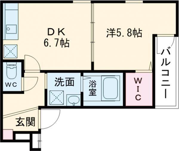 フジパレス百舌鳥駅東(1DK/1階)の間取り写真