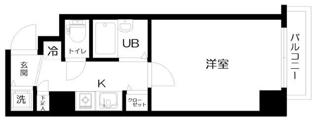 クレアシオン新中野(1K/2階)の間取り写真