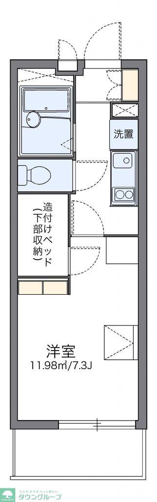レオパレスエターナルI(1K/2階)の間取り写真