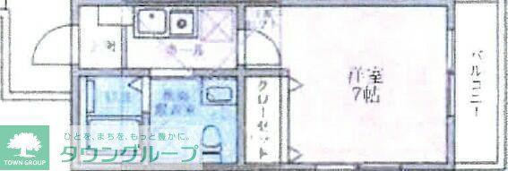 サンライト立石(1K/1階)の間取り写真