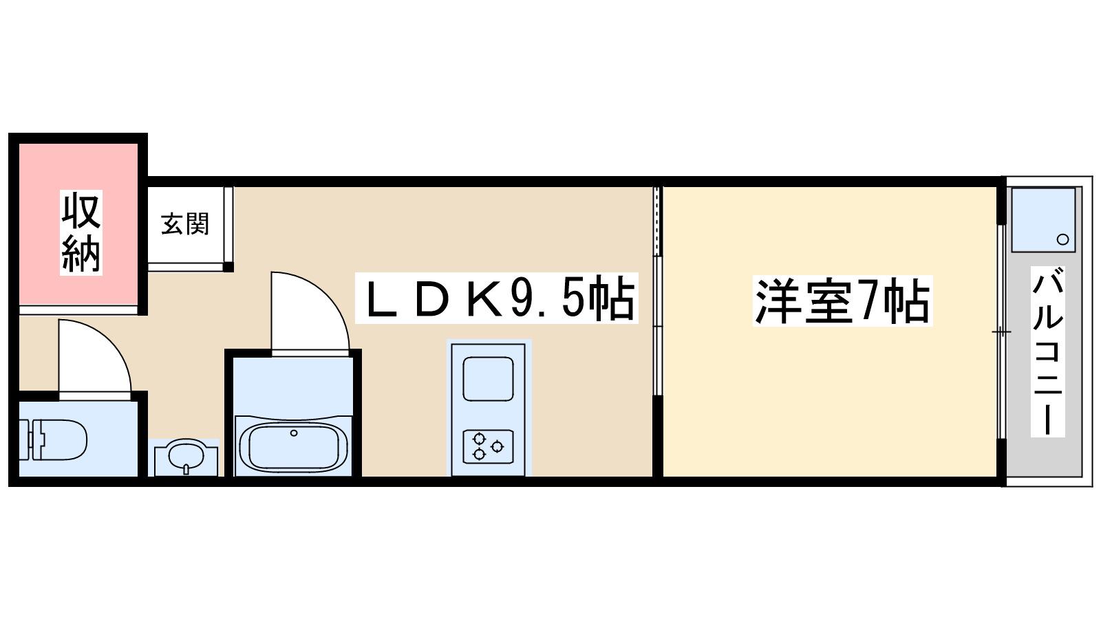 ローズコーポ新大阪第一(1LDK/5階)の間取り写真
