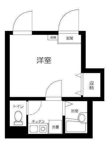 エマノンフラット扇大橋(1K/1階)の間取り写真