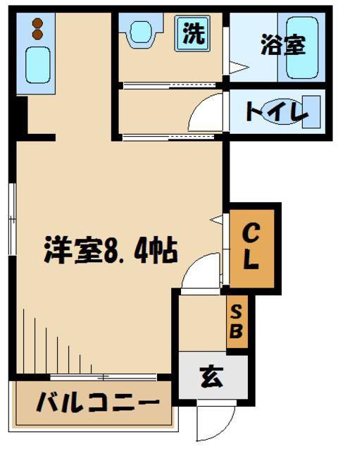 ソレイユ エステート(1K/1階)の間取り写真