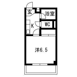 メゾン呼続(ワンルーム/2階)の間取り写真